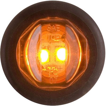 Optronics 2-Led 3/4in. Yellow Marker/Clearance Light Kit With Grommet And .180 Male Bullets MCL11AHPG